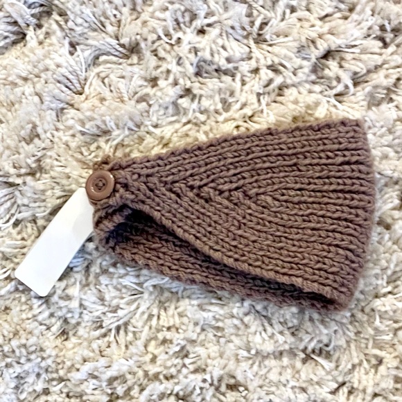 NWT Taupe Jeweled Knit Head Wrap Ear Warmer - Picture 2 of 2